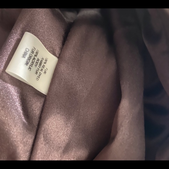 Dark Chocolate Brown Rabbit Fur Vest with Knit ribbed sides - Picture 5 of 8